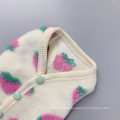 Strawberry printing pet warm and soft Vest Clothes